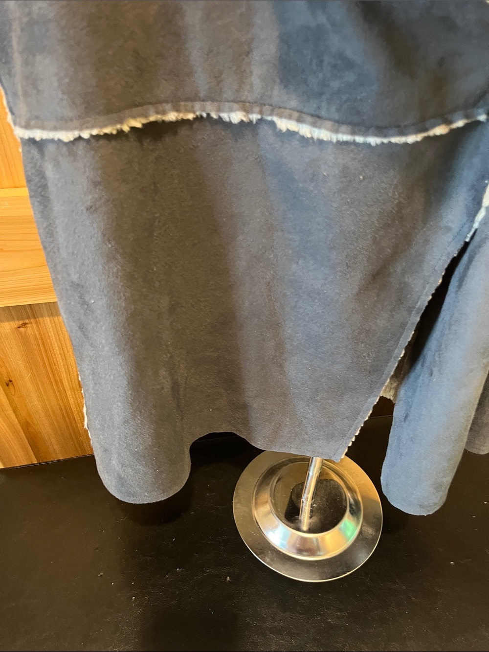 dylan Slate Gray Faux-Shearling Trim Sleeveless Vest - Picture 5 of 10